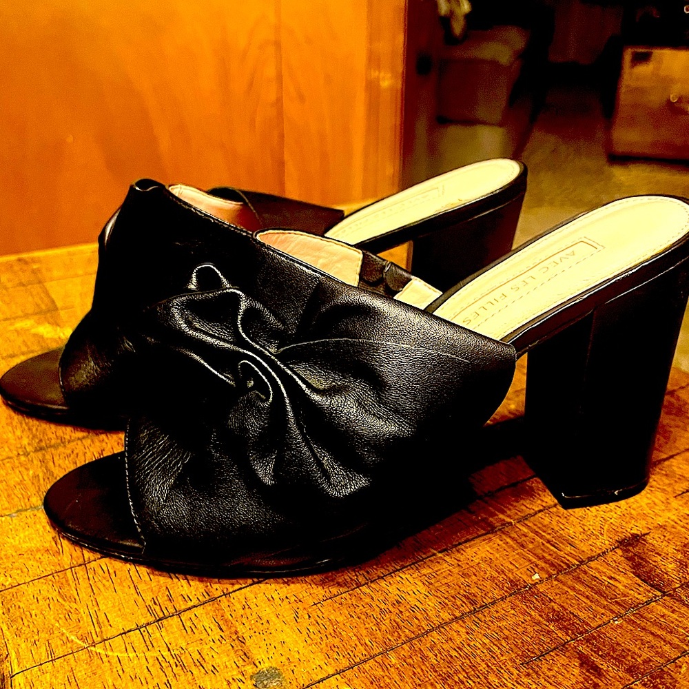 Avec Les Filles black block heel